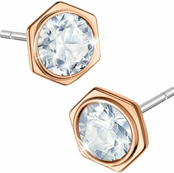 Swarovski Jewelry - 🆕Swarovski Crystal Rose Gold Stud Earrings